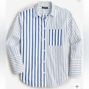 J crew Garçon shirt in cocktail stripe cotton poplin NWT